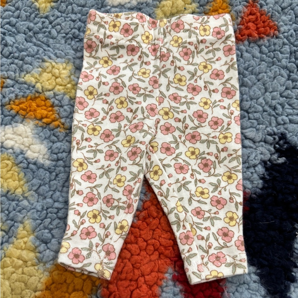 Carter's Pink and Yellow Floral Kids Leggings